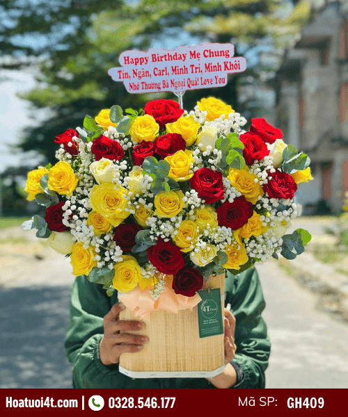 Giỏ hoa khai trương giá rẻ