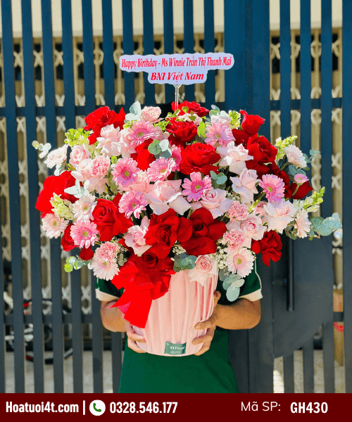 GIỏ hoa tặng khai trương