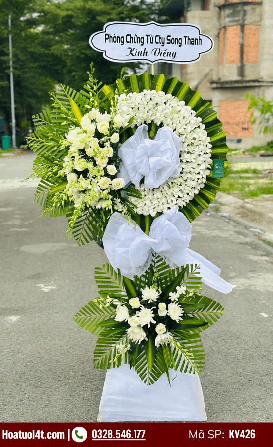 Hoa viếng lan thái trắng