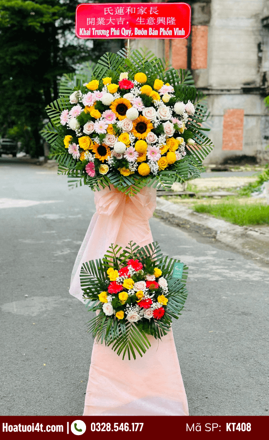 Kệ hoa khai trương phát tài