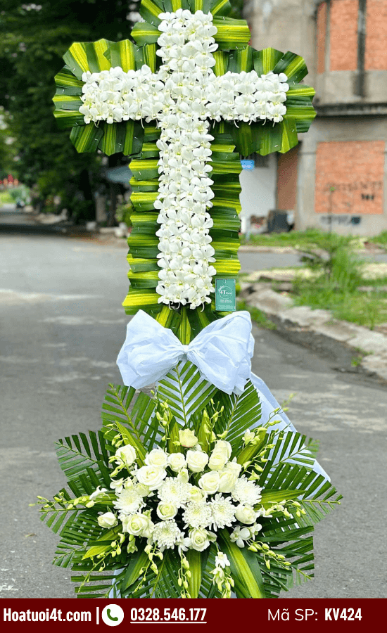 Kệ hoa viếng thánh giá 2 tầng