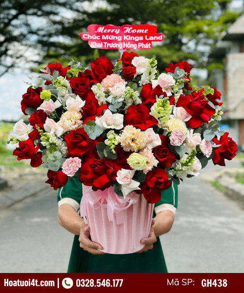 Lẵng hoa mừng khai trương văn phòng